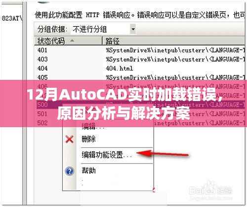 AutoCAD实时加载错误分析及解决策略