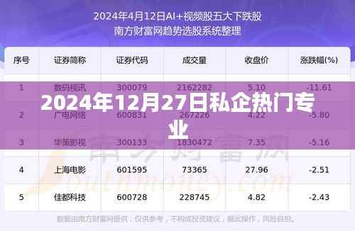 私企热门专业趋势展望(2024年12月)