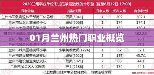 兰州一月份热门职业概览