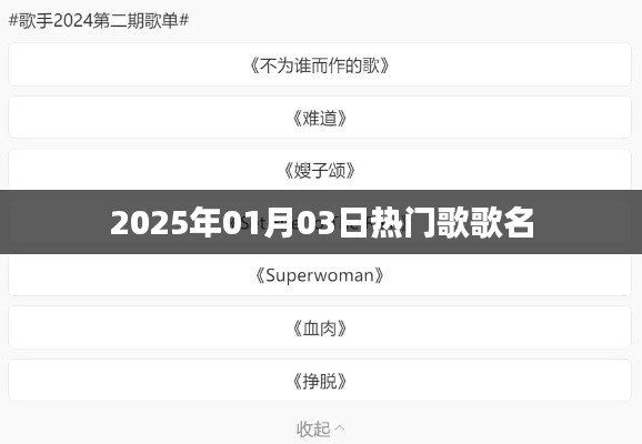 『2025年元旦热门歌曲榜单』