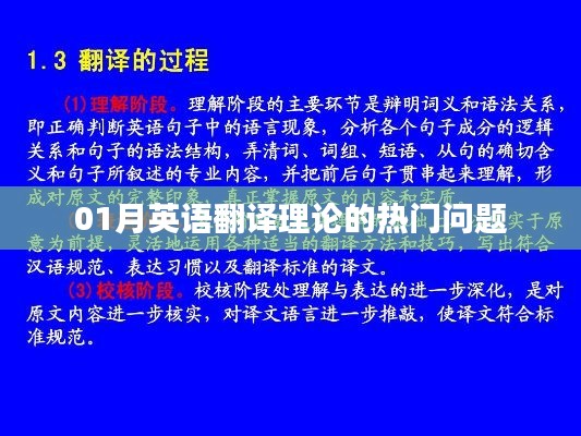 01月英语翻译理论热点问题解析