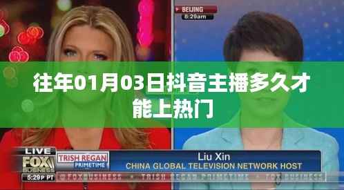 抖音主播多久能上热门取决于多种因素,包括内容质量、粉丝互动等。标题建议为,抖音主播多久能上热门?揭秘热门秘诀!