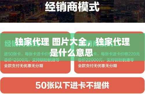 独家代理 图片大全，独家代理是什么意思 