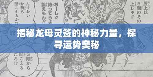 揭秘龙母灵签的神秘力量,探寻运势奥秘