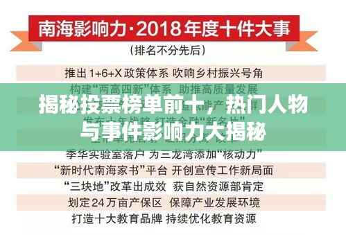 揭秘投票榜单前十,热门人物与事件影响力大揭秘