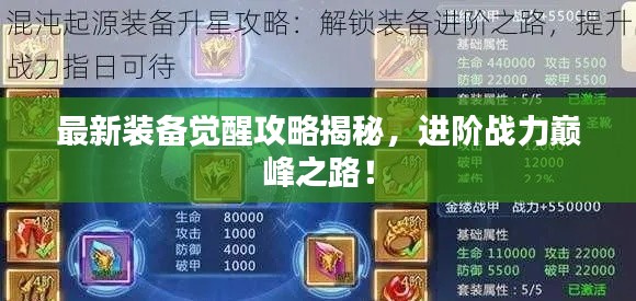 最新装备觉醒攻略揭秘,进阶战力巅峰之路!