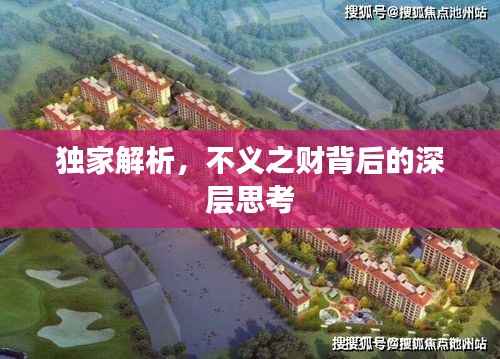 独家解析,不义之财背后的深层思考