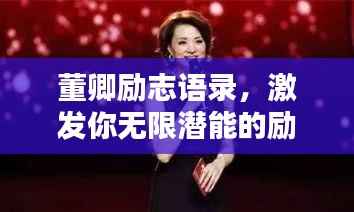 董卿励志语录,激发你无限潜能的励志名言