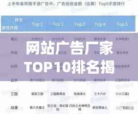 网站广告厂家TOP10排名揭晓，引领行业发展的佼佼者榜单