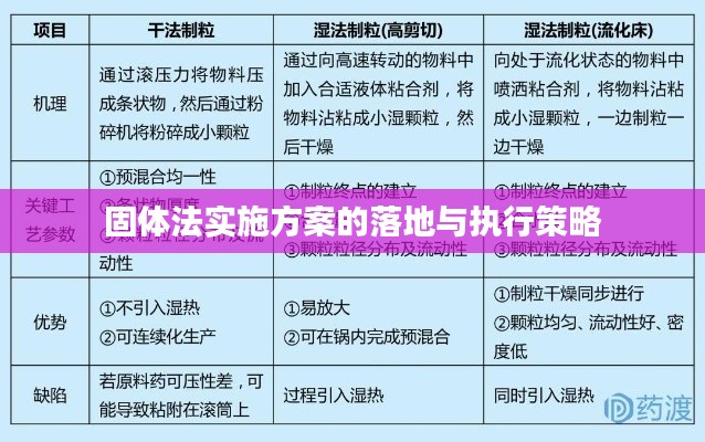固体法实施方案的落地与执行策略