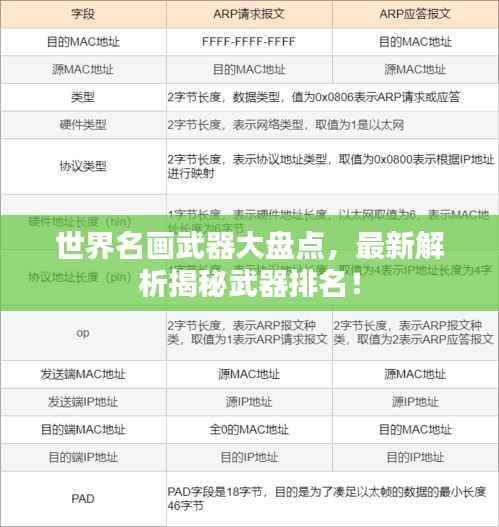 世界名画武器大盘点，最新解析揭秘武器排名！