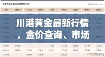 川港黄金最新行情,金价查询、市场动态与趋势解析