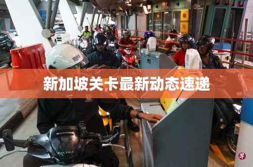 新加坡关卡最新动态速递