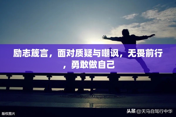 励志箴言,面对质疑与嘲讽,无畏前行,勇敢做自己