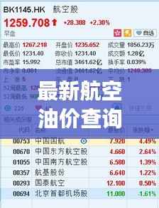 最新航空油价查询,洞悉油价动态,掌握航空业发展趋势
