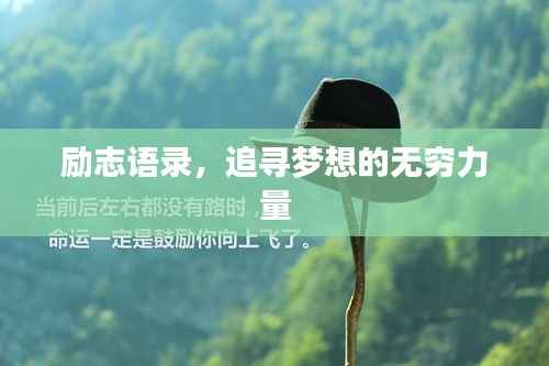 励志语录,追寻梦想的无穷力量