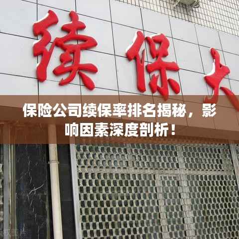 保险公司续保率排名揭秘,影响因素深度剖析!