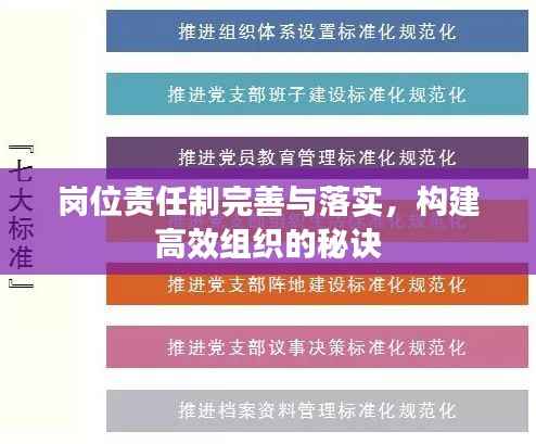 岗位责任制完善与落实,构建高效组织的秘诀
