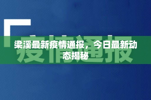 梁溪最新疫情通报,今日最新动态揭秘