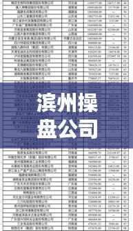 滨州操盘公司权威排行榜揭晓!