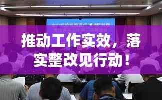 推动工作实效,落实整改见行动!