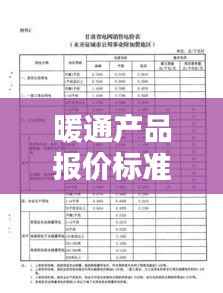暖通产品报价标准最新规范深度解析