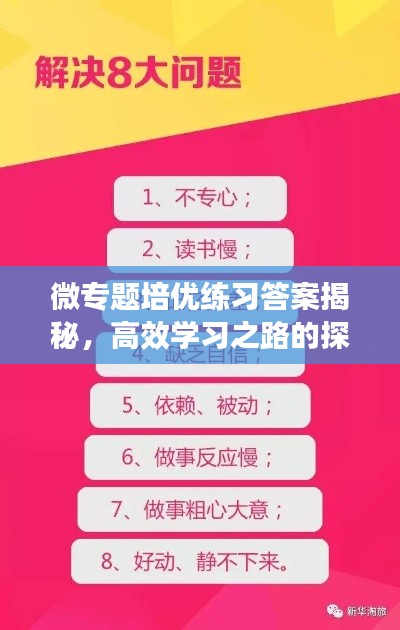 微专题培优练习答案揭秘,高效学习之路的探索