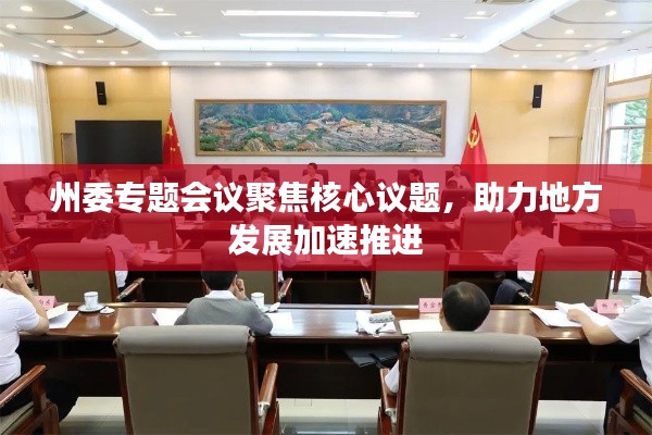 州委专题会议聚焦核心议题，助力地方发展加速推进