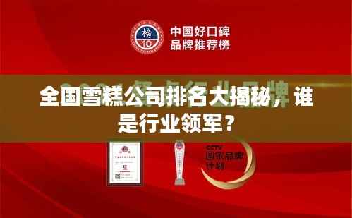 全国雪糕公司排名大揭秘,谁是行业领军?