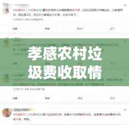 孝感农村垃圾费收取情况解析，最新消息速递