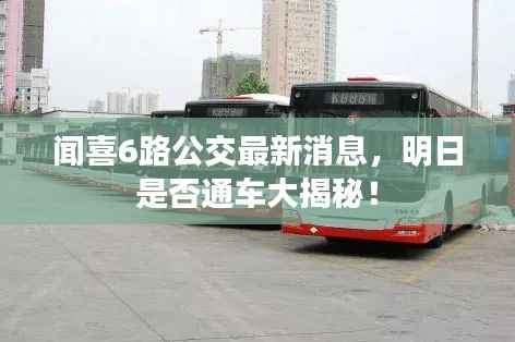 闻喜6路公交最新消息，明日是否通车大揭秘！