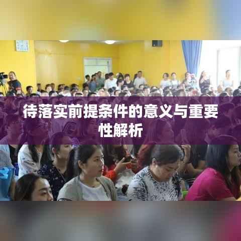 待落实前提条件的意义与重要性解析