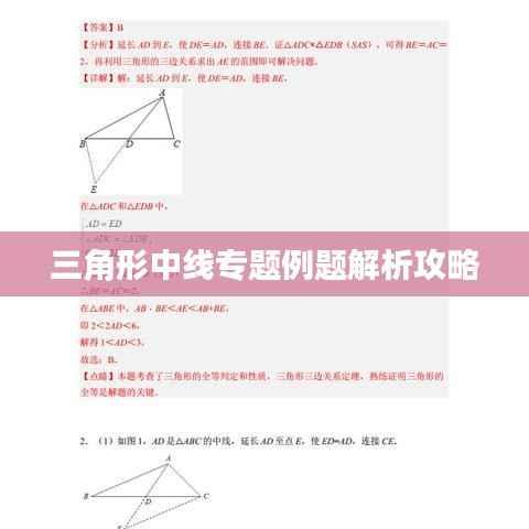 三角形中线专题例题解析攻略