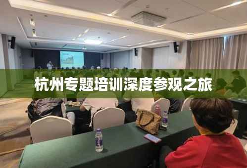 杭州专题培训深度参观之旅