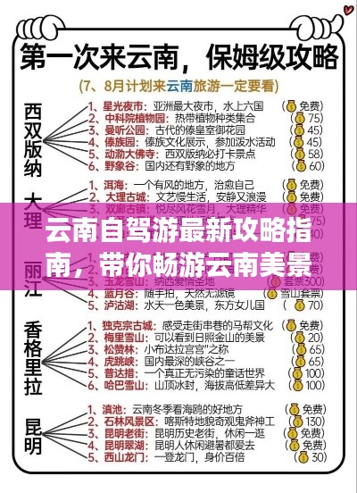 云南自驾游最新攻略指南，带你畅游云南美景