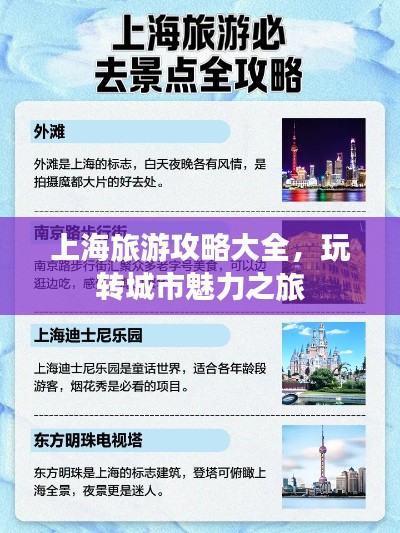 上海旅游攻略大全,玩转城市魅力之旅