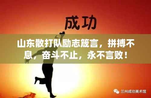 山东散打队励志箴言,拼搏不息,奋斗不止,永不言败!