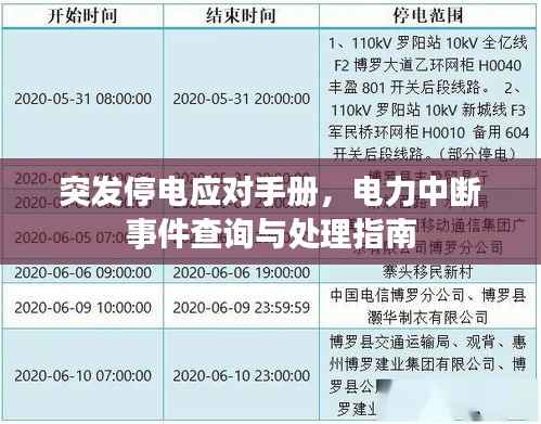 突发停电应对手册，电力中断事件查询与处理指南