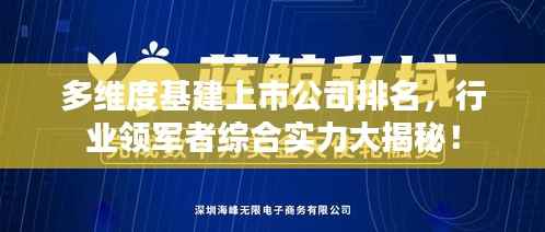 多维度基建上市公司排名，行业领军者综合实力大揭秘！